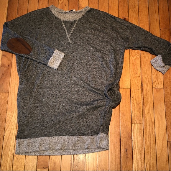 **donating 4/19. Boutique women’s dress or tunic;grey with suede elbow pads. - Picture 10 of 12